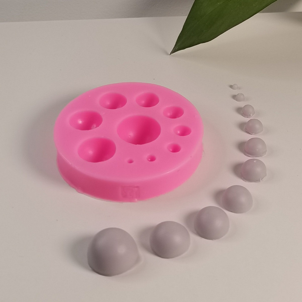 Молд силиконовый Полусферы диаметр 68 мм розовый Киев - изображение 8
