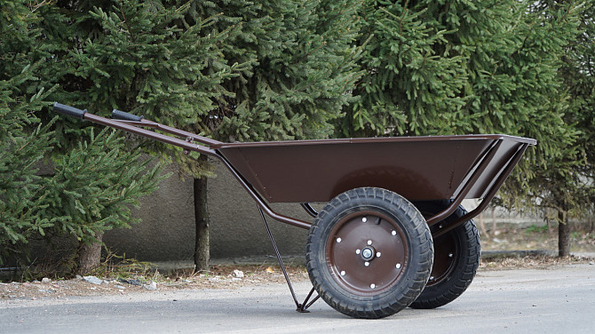 Тачка строительная Garden joys 390 Шоколад Тачка строительно-садовая Тачка на больших колесах Белая Церковь - изображение 1