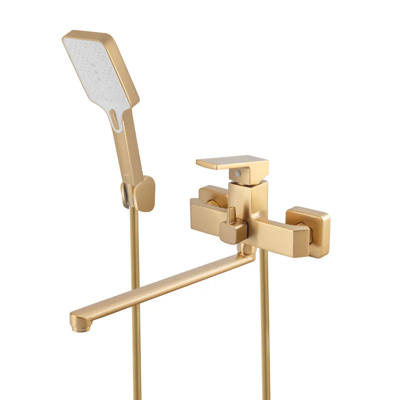 Смеситель для ванной Haiba GAUDI 006 EURO в цвете Brushed Gold (HB9598) Харьков - изображение 1