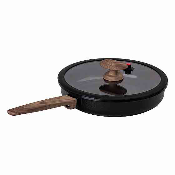 Чорна алюмінієва сковорода з керамічним покриттям 26 см Київ