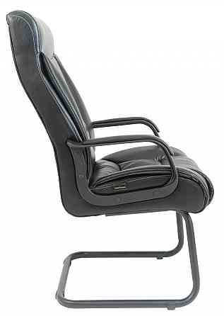 Офісне Конференційне Крісло Richman Magistr Шкіра Lux Пластік Rich CF Чорний Київ