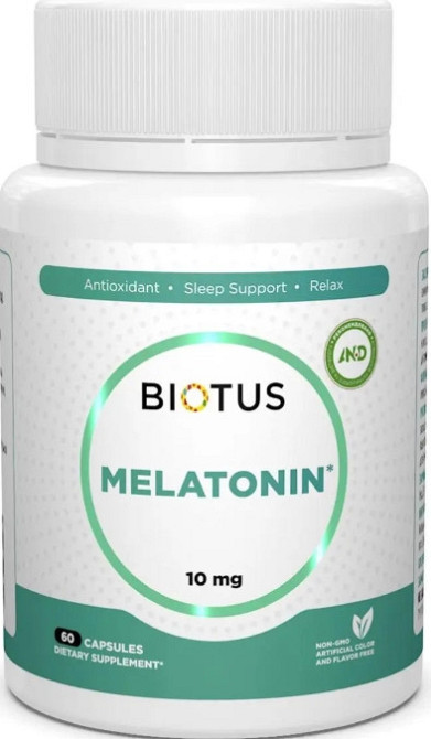 Мелатонін для покращення сну Biotus Melatonin 10 мг 60 капс Київ - фото 1