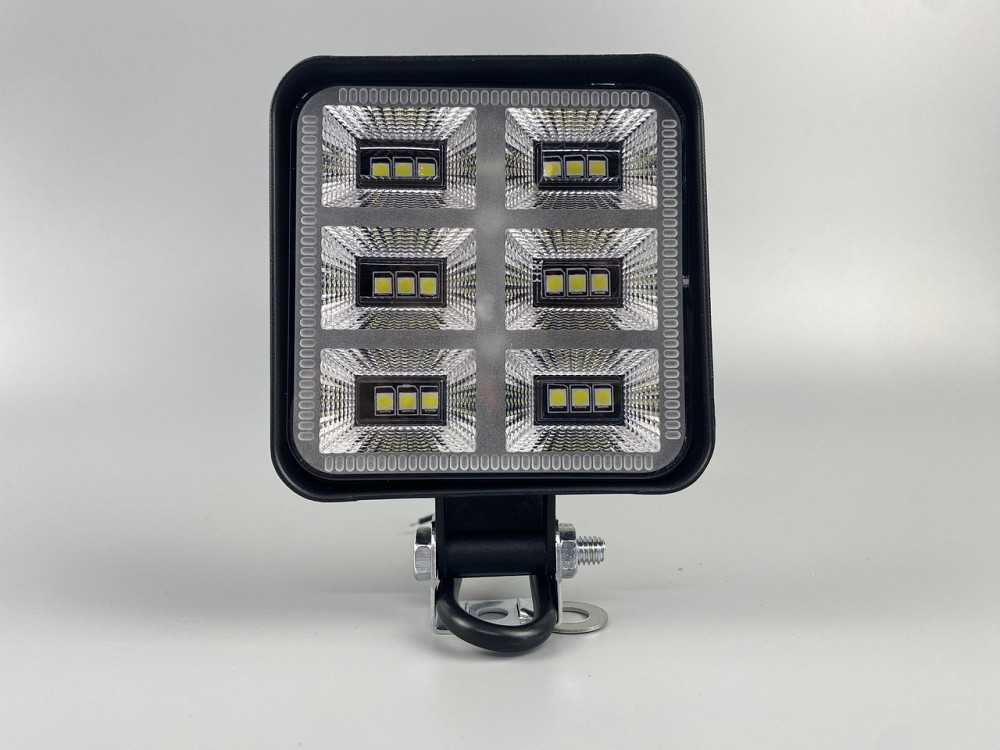 Фара LED квадратна 48W 6000K (18 діодів) (8.5 см х 8.5 см х 1.5 см) Mini Мукачево - фото 1