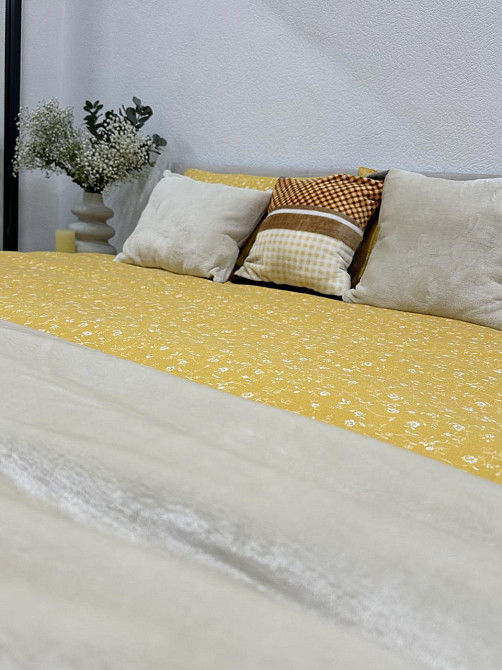 Ecotton Комплект постільної білизни Ecotton двоспальний 180х215 см Квітка жовтий (250951) Коломия - фото 10