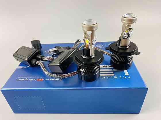 Світлодіодна лампа. (К-кт 2 шт) 12V-36V 90W set (реальних ватів) LED + лінза + чітка світлотінева межа Мукачево