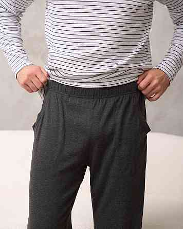 Чоловіча піжама з кофтою в смужку — Family look для пари Tom John 93482 L Київ