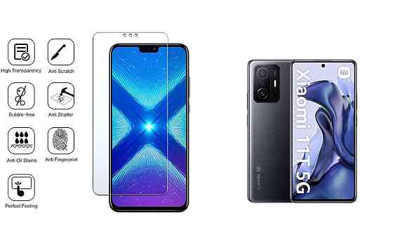 Захисне скло NeoGlass для Xiaomi 11T, Xiaomi 11T Pro – надпрозоре та стійке Київ