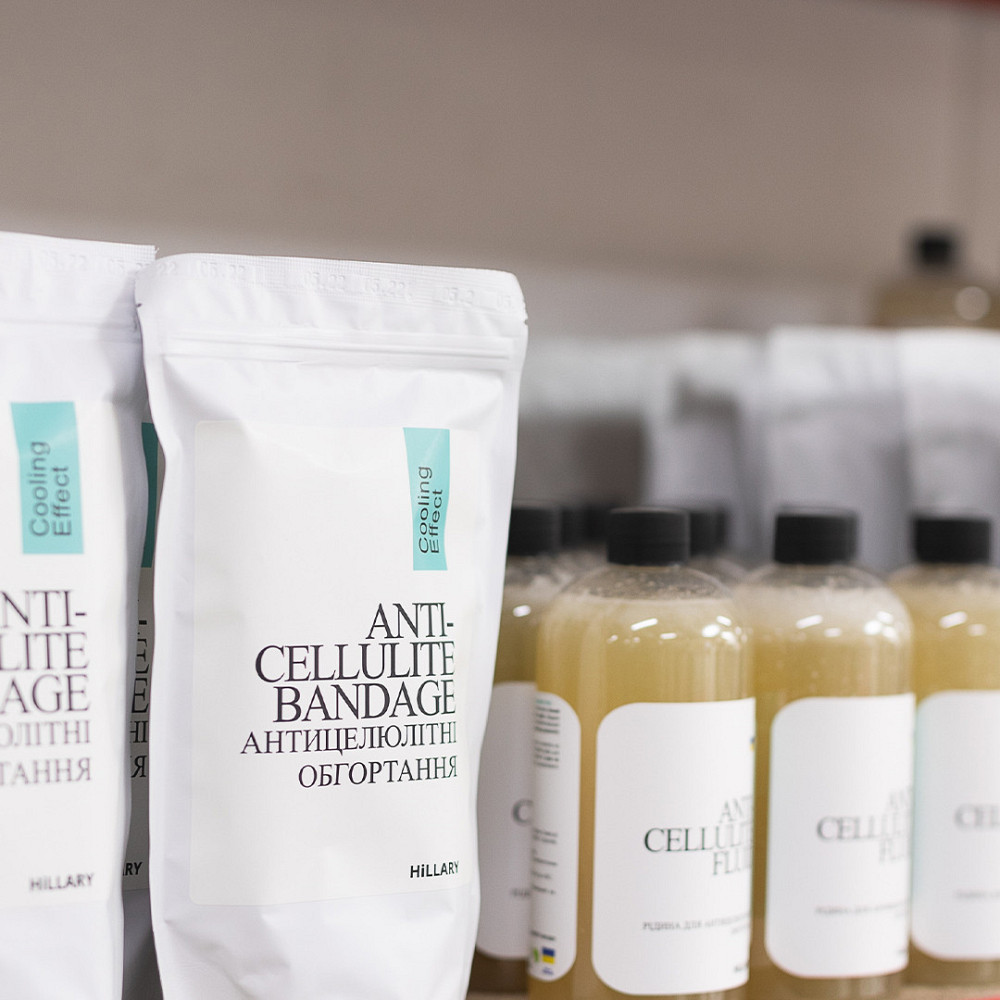Антицелюлітні обгортання + рідина з охолоджувальним ефектом Hillary Anti-cellulite Cooling Effect (6 процедур) Київ - фото 12