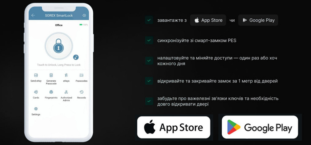 PES Friend кодовий смарт-замок Київ - фото 9