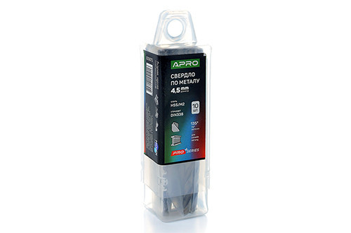 Свердло для металу HSS/M2 (6542) Ø 4,5 мм (тубус, раз 10 шт.) PRO APRO Рівне - фото 1
