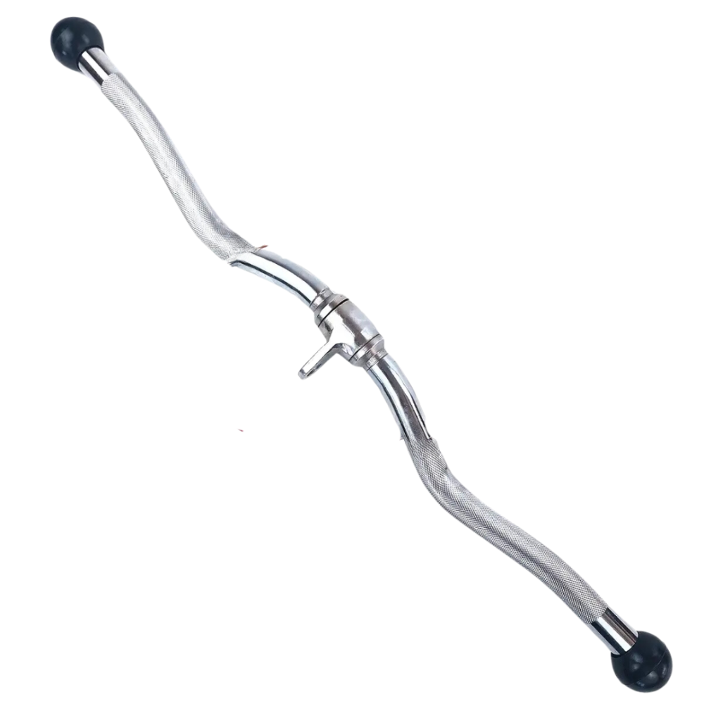 Ручка для верхньої тяги York Fitness 71см W подібна з гумовими наконечниками, хром Киев - изображение 7