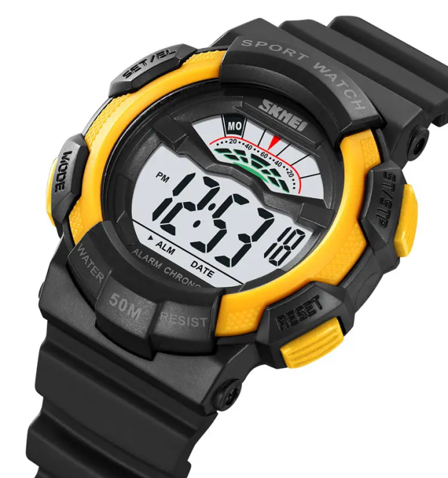 Мужские спортивные часы Skmei 2153 (Черные с желтым) Винница - изображение 3