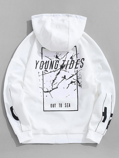 Худи, белая толстовка мужская, свитшот 2702804627 размер 46 Днепр - изображение 1