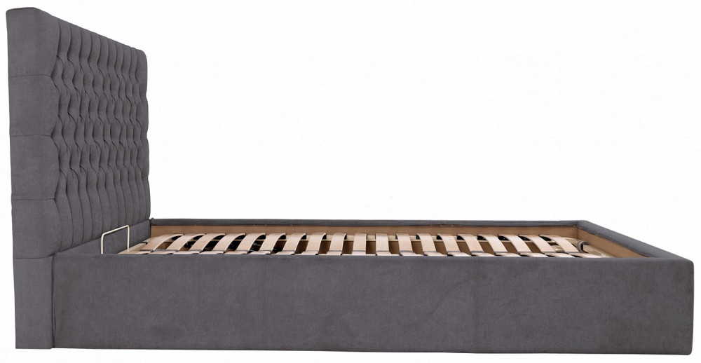 Ліжко Двоспальне Cambridge VIP 160 х 190 см Місті Dark Grey З додатковою металевою цільнозварною рамою Темно-сірий Дніпро - фото 15