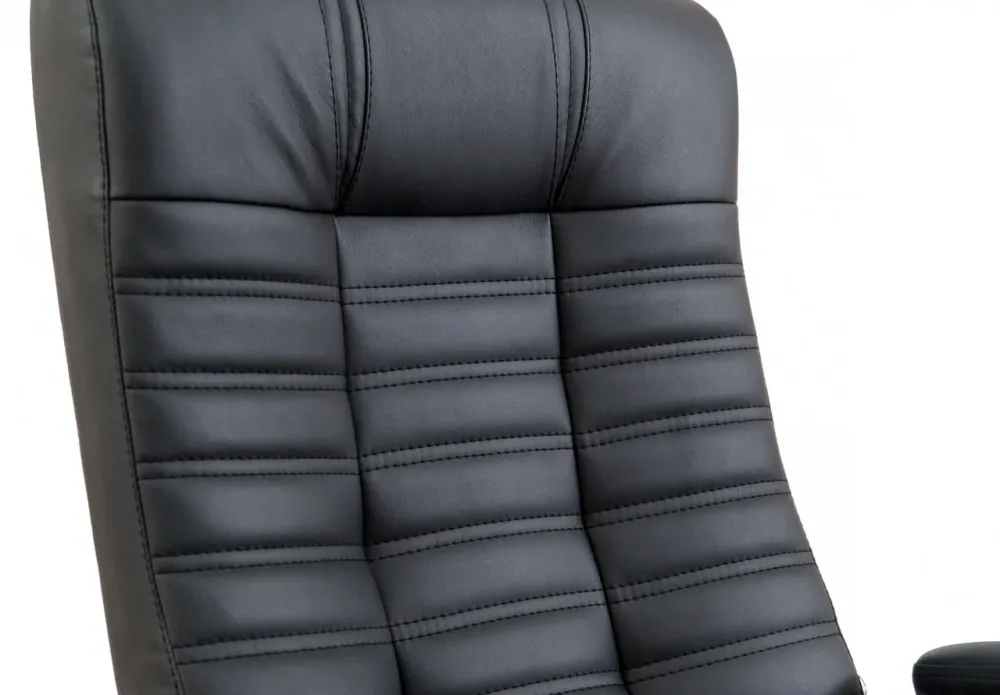 Офісне Крісло Керівника Richman Atlant Шкіра Lux Wood М3 MultiBlock Чорний Дніпро - фото 3