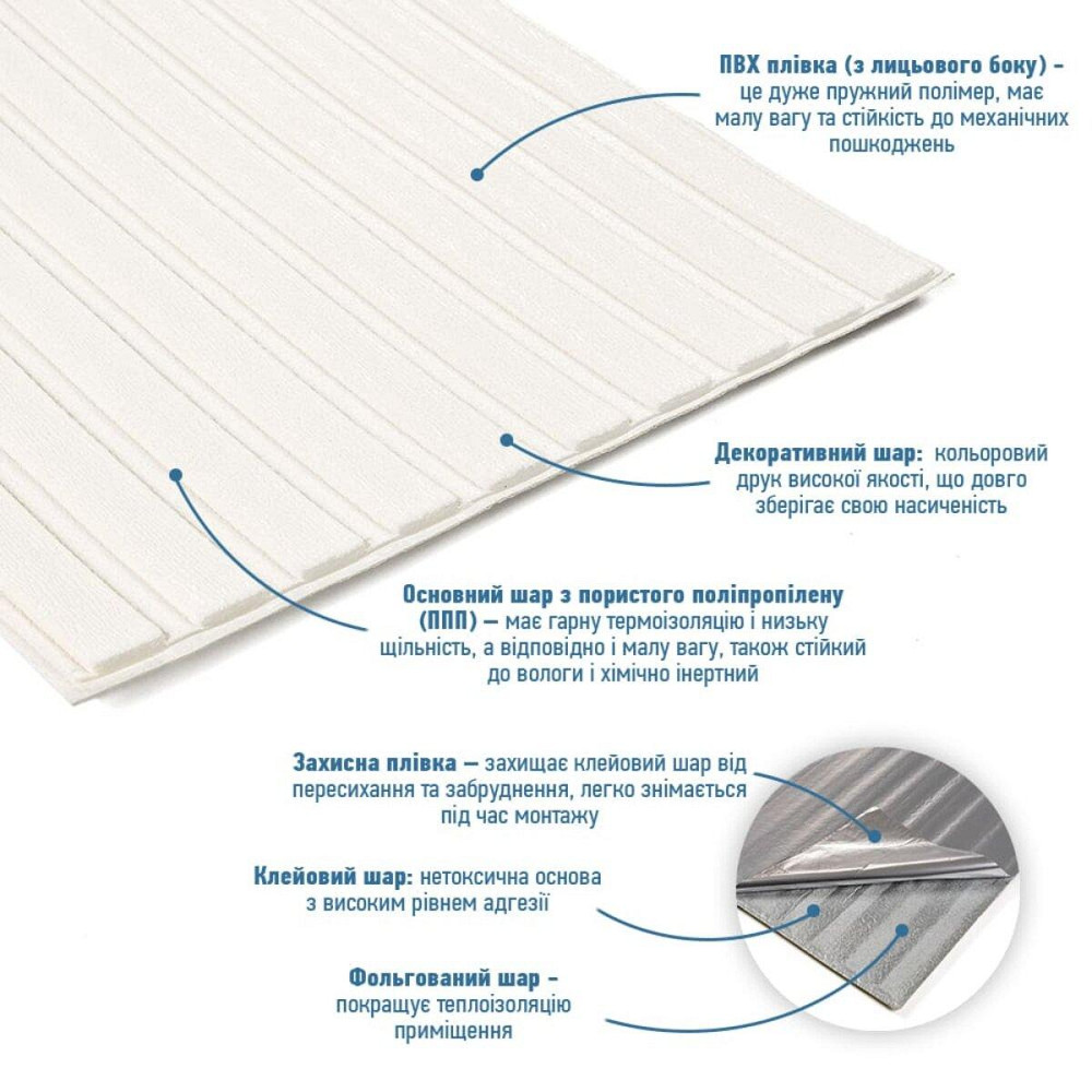 Белая декоративная рейка в рулоне Киев - изображение 2