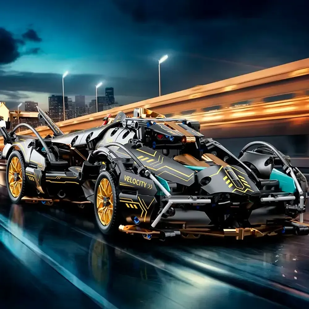 Блочний конструктор Cyberpunk Lambor CD-203 – футуристичний спорткар у стилі кіберпанк Дніпро - фото 3