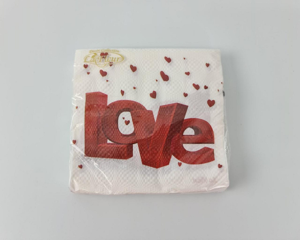 Серветка (ЗЗхЗ, 20 шт.) La Fleur 3-D любов (509) (1 пачка) Харків - фото 3