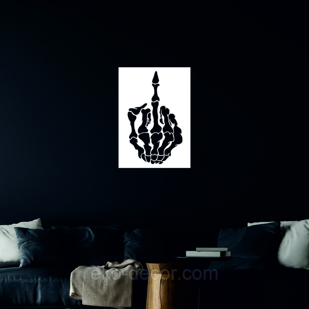 Декоративное настенное Панно «Средний палец» Декор на стену 70*50 см, Белый Киев - изображение 7