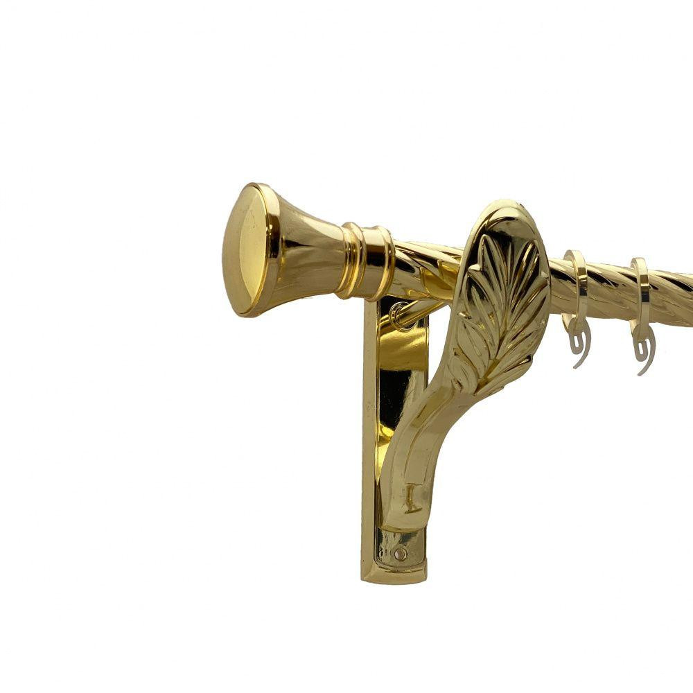 Карниз Orvit Люксор металевий однорядний ретро скручена труба кільце фасонне металеве  Золото 25 мм 300 см Львов - изображение 1