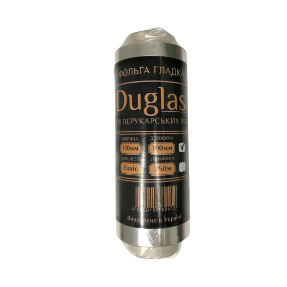 Фольга перукарська DUGLAS 12 см × 100 м, 13 мкм Київ