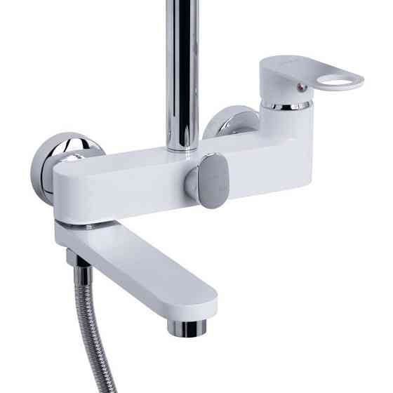 Душевая система для душа Qtap Jay на три потребителя (с изливом) QTJAY111CRW45555 Chrome/White, латунь Харьков