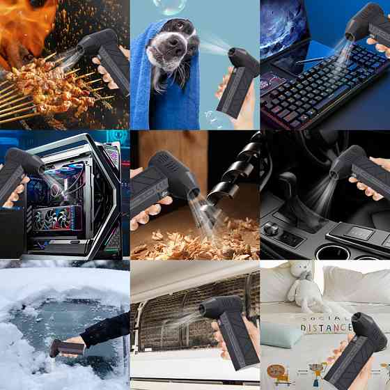 Мини турбовентилятор 5000мАч, от USB, ZY7400-SE/PRO / Аккумуляторная воздуходувка / Портативный турбофен Киев