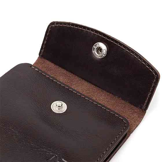 Класичне чоловіче портмоне із натуральної шкіри Shvigel 16621 Коричневий Київ