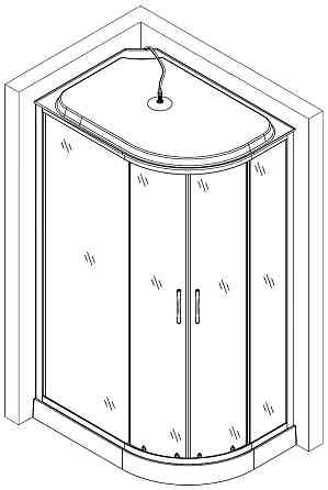 Душовий бокс асиметричний лівий REGA L120FFSL BRAVO (3уп.) Київ