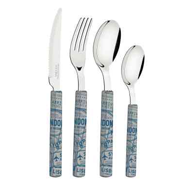 Набор столовых приборов Tramontina Bliss 16 предметів Сірий (29899/128) Винница