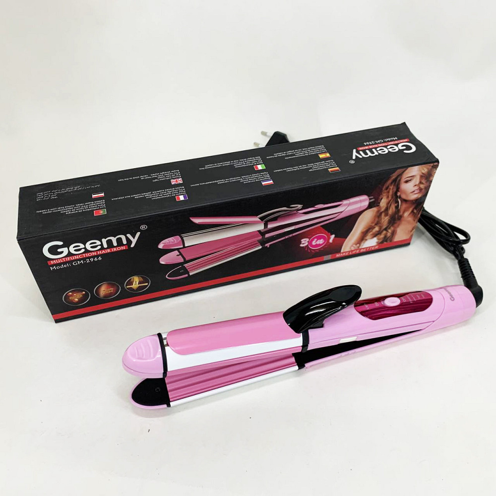 Праска для догляду за волоссям GEMEI GM-2966 3 в 1, Праска для волосся вузька Випрямляч щипці KA-48 Львів - фото 8
