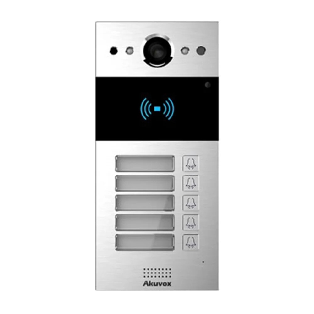 IP-відеопанель на 5 абонентів 2Mp Akuvox R20B SIP зі зчитувачем EM-Marine / Mifare / NFC (87-00031) Київ - фото 6