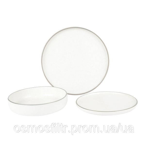 Набір столового посуду Axentia 12 предметів бежевий кераміка (135979) Київ - фото 2