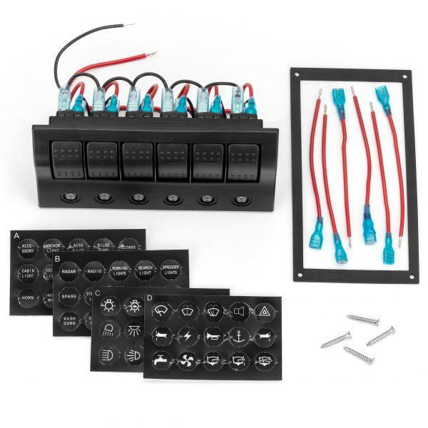 Панель переключателей с автоматами и LED 6 переключателей HF60-006AP Киев - изображение 2