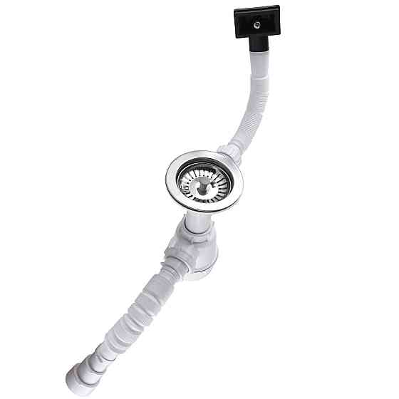 Сифон Waterstal А - 4007 під сталеву кухону мийку 11/2 40 з переливом, з гнучкою трубою (000026528) Київ