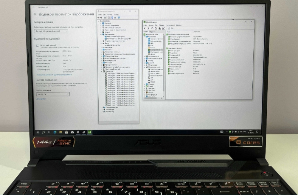 Ноутбук: ASUS TUF A15 Ryzen 7 5800H RTX 3070 8Gb 144Hz, 16Gb, SSD 512 Gb Киев - изображение 8