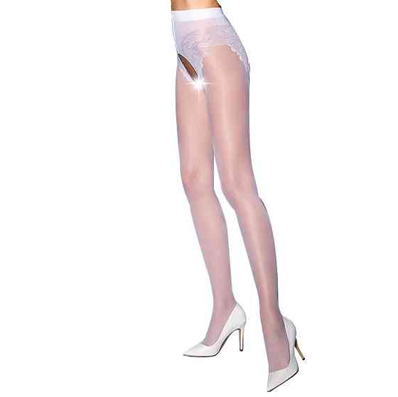 Эротические колготки Passion TIOPEN 006 1/2 (30 den), white, с вырезом, имитация трусиков Sex Aura Киев