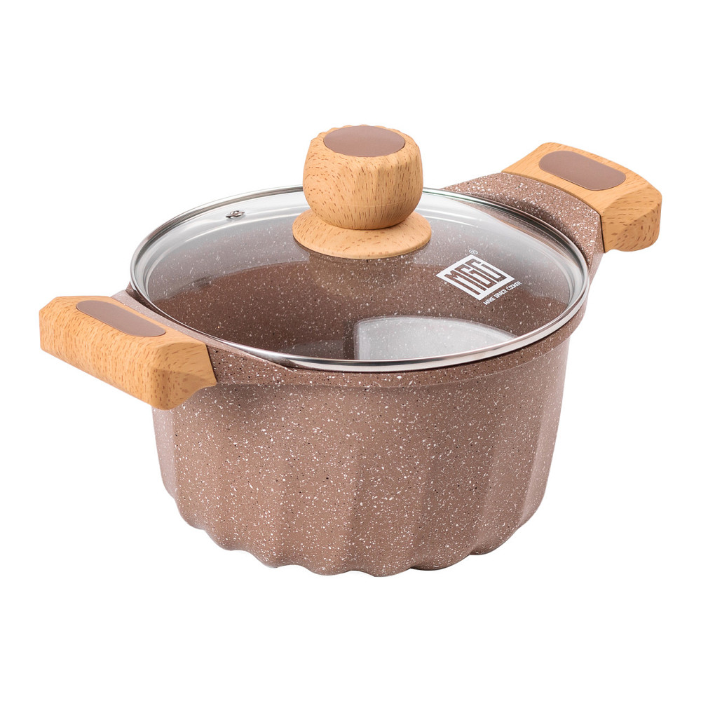 MGC Алюмінієва каструля об'ємом 3 літри з кришкою Ø 20 см, мармурове антипригарне покриття MGC Киев - изображение 4