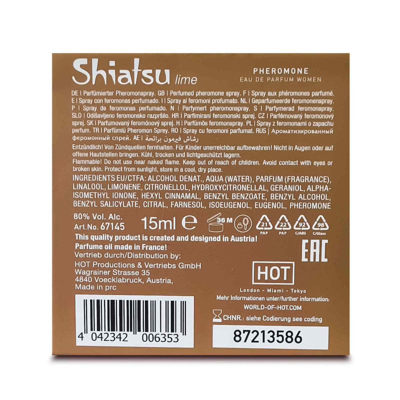Духи з феромонами жіночі SHIATSU Pheromone Fragrance women lime, 15 мл Sex Aura Київ - фото 6
