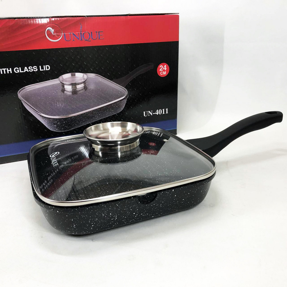 Лита алюмінієва сковорода, Сковорода алюмінієва поглиблена для приготування на пару CA-81 Івано-Франківськ - фото 10