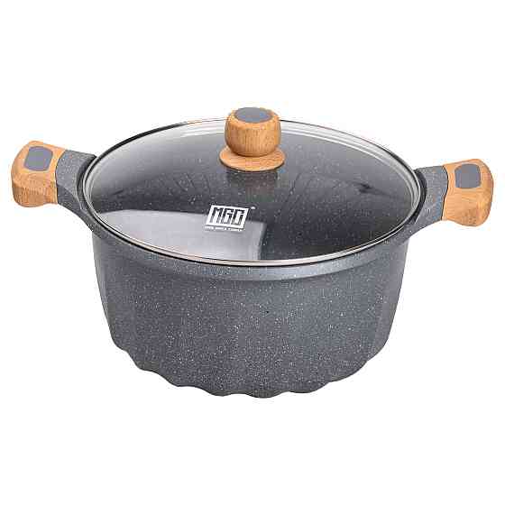 MGC Велика алюмінієва каструля об'ємом 11 літрів з антипригарною кришкою Ø32 см HP-4-435G Київ