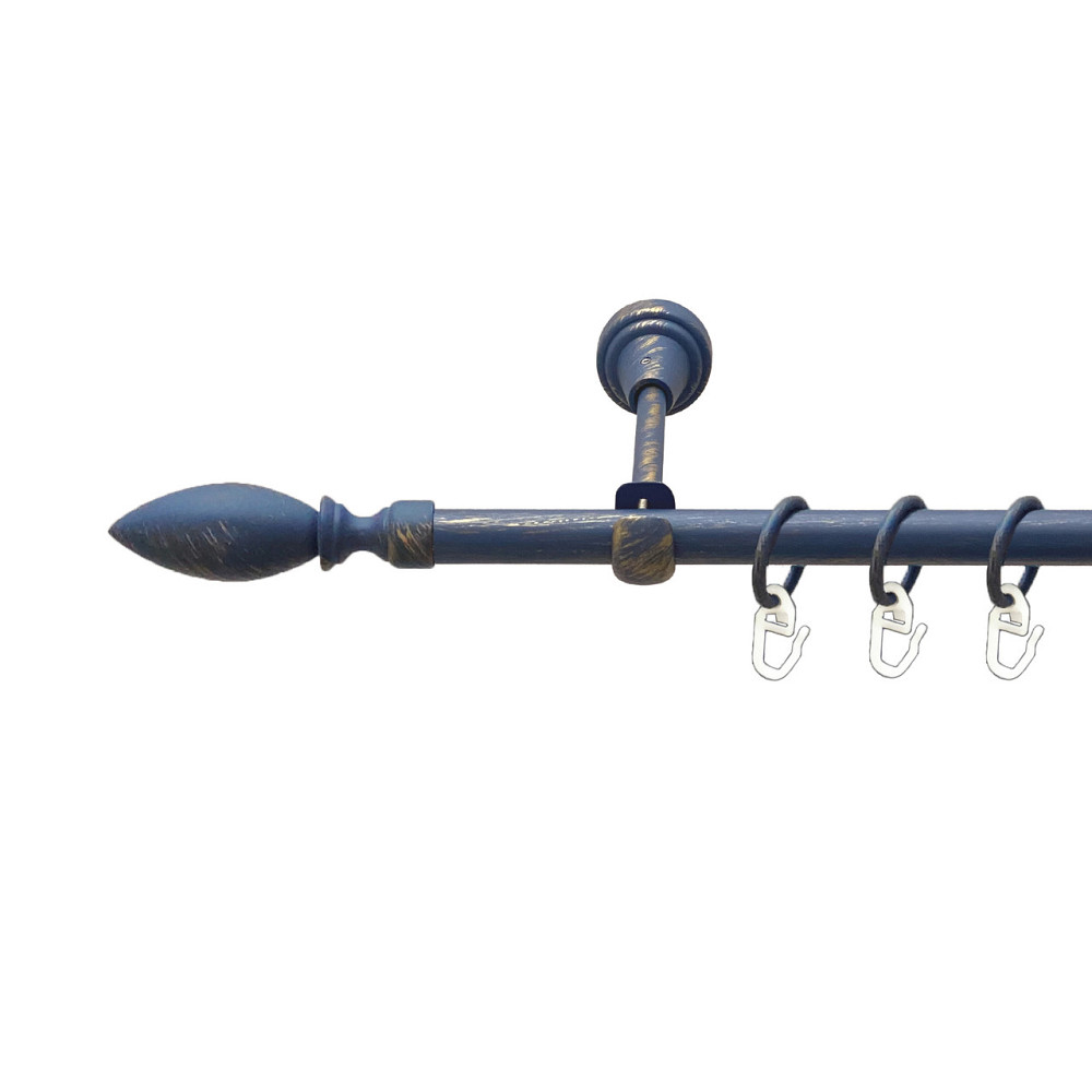 Карниз Orvit Інсана металевий однорядний відкритий Блакить Золота 16 мм 300 см (00-00009133) Львов - изображение 1