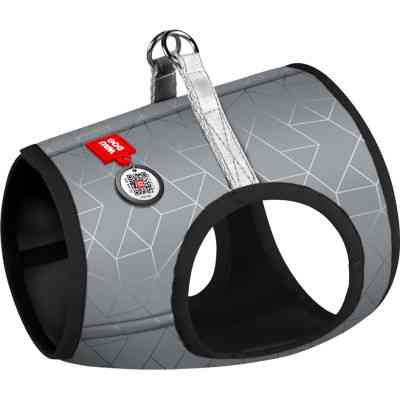 Шлей для собак WAUDOG Clothes с QR-паспортом S2 серая (2931) Винница