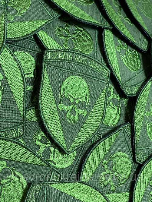 Шеврон 72 ОМБР полевой. (Форма щит. На липучке) Размер 8x6см Киев - изображение 2