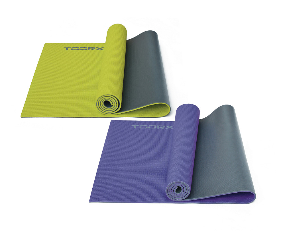 Коврик спортивный Toorx Yoga PVC 173 х 60 х 0,6 см для йоги и фитнеса Viola/Antracite (MAT-177) Київ - фото 2