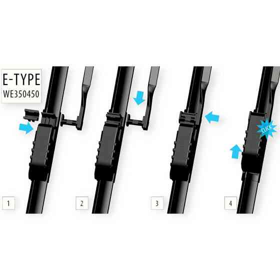 Щітки oximo модельні безкаркасні (к-т 2шт) e-type 650 + 550 мм двірника Мукачево