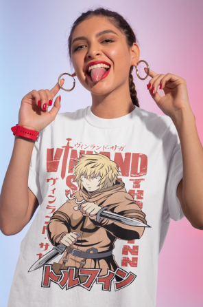 Футболка аниме Винланд Сага Тхорфинн Аниме оверсайз (S/M/L) Черний AnimeJ0730 Днепр