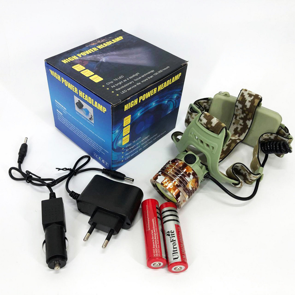 Фонарик диодный налобный, Фонарь для спасателей на голову, Фонарик налобник, Фонарь на голову для бега OJ-43 Львов - изображение 3