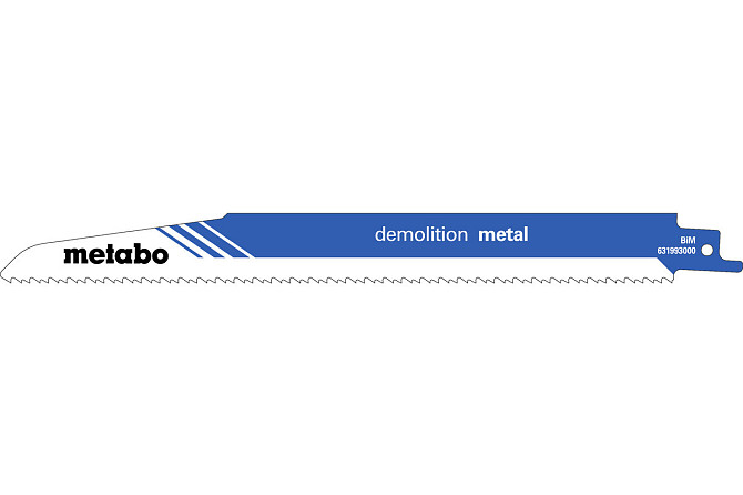 Полотно пилкове для шабельних пилок Metabo «DEMOLITION METAL», 255 X 1,6 мм 631993000 Коломия - фото 1