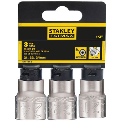 Набор головок Stanley торцевых 1/2" Maxi Drive, с шестигранным профилем, 3 шт: 21, 22, 24 мм. (FMMT17095-0) Винница - изображение 7